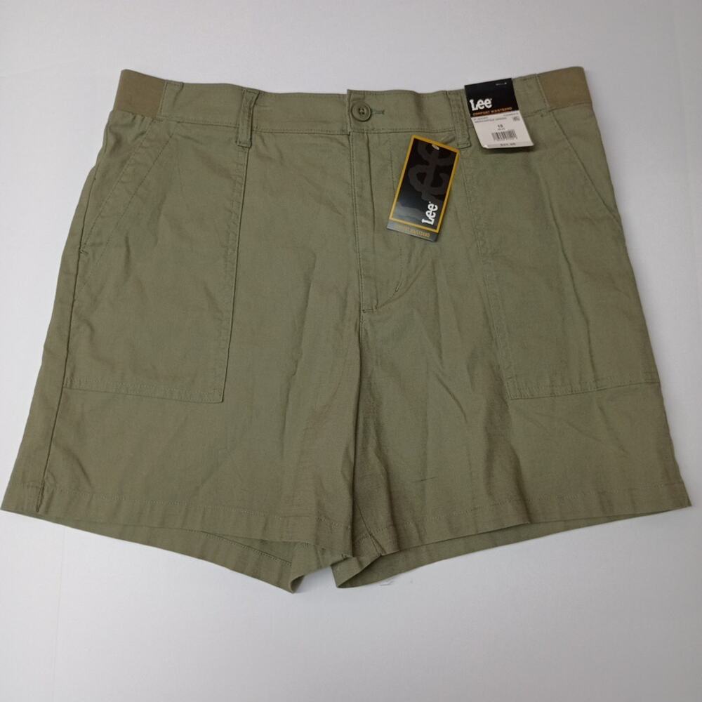 Lee Comfort‎ Waistband Green Shorts Women's Size 18 6" Inseam